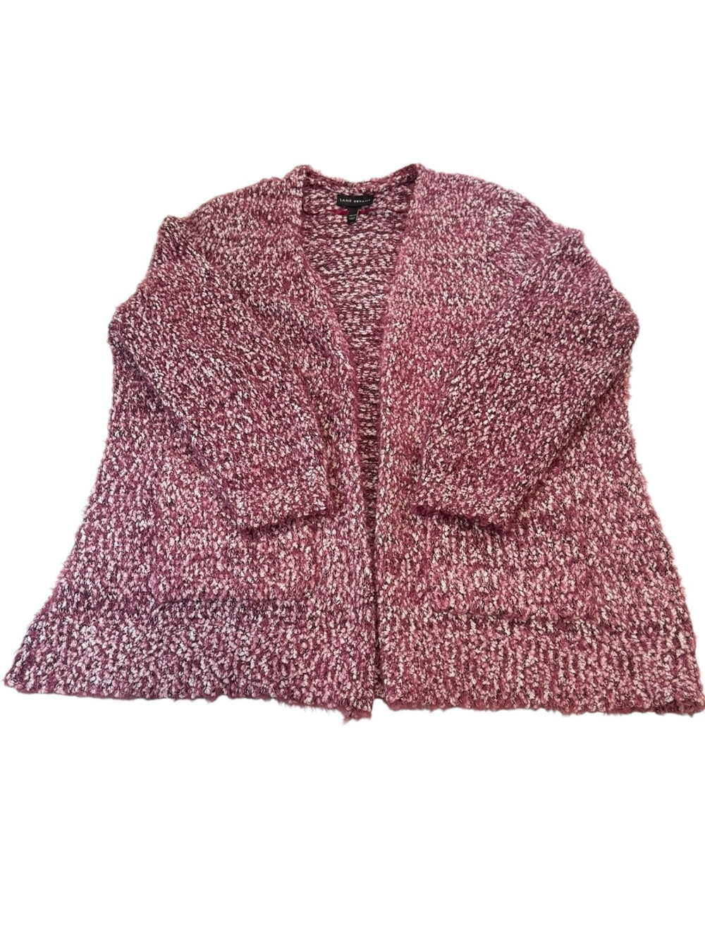 Lane Bryant Marbled Open-Front Cardigan Wine & White Size 22/24 Layering - Picture 4 of 10